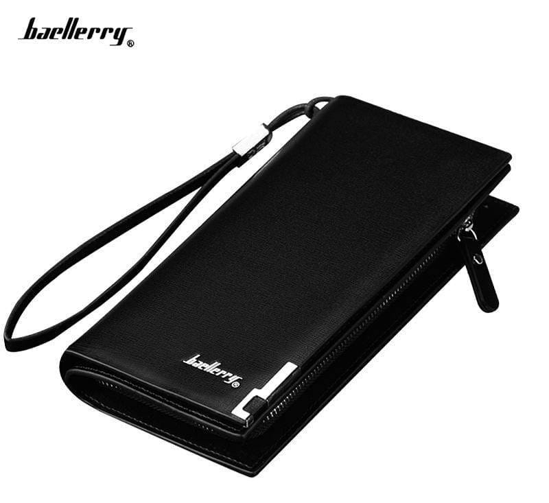 Men's Leather Plain Bifold Long Wallet - Image 3